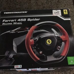 This is a Xbox 1 steering wheel with petals
